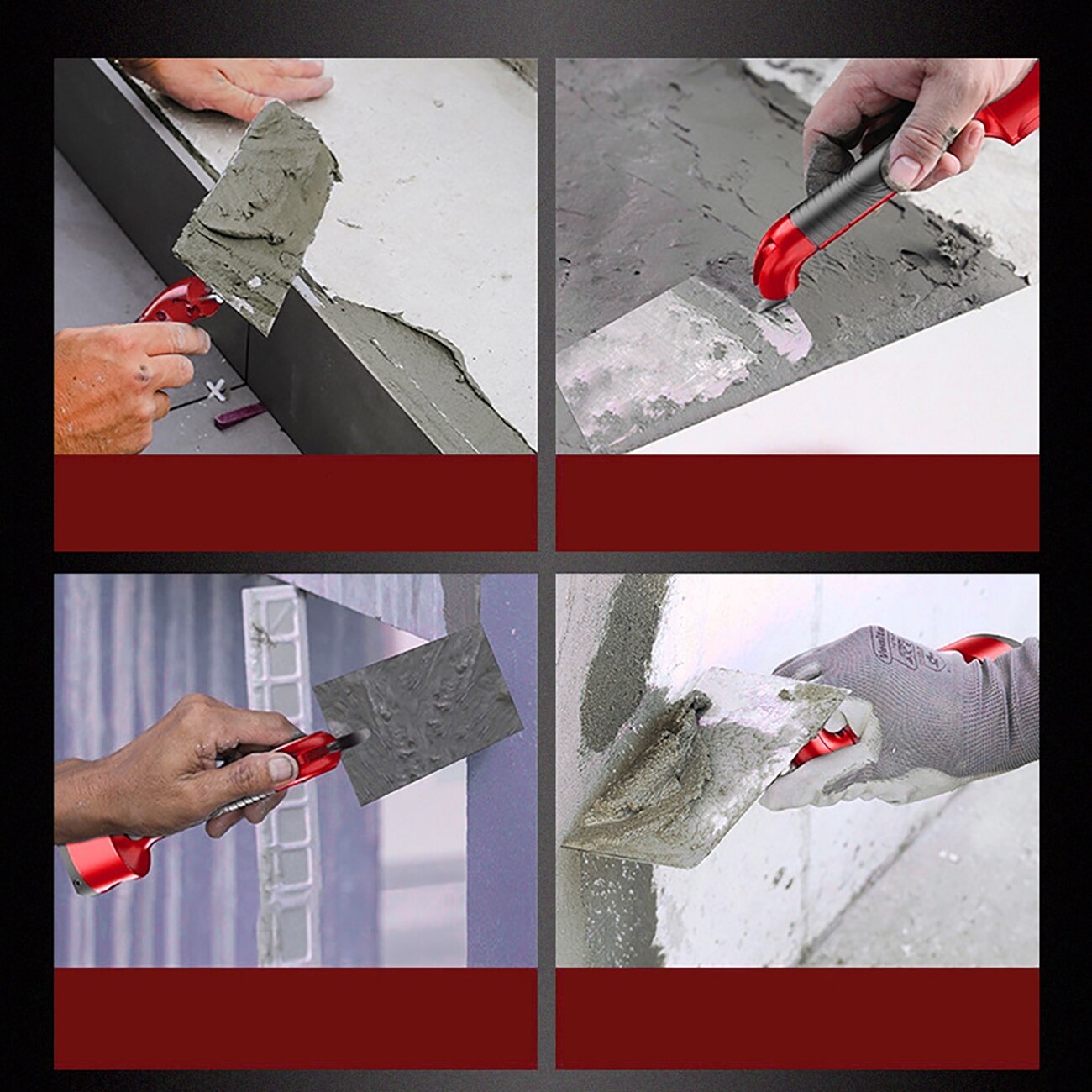 Automatic Plasterer Tool Concrete Trowel Scraping Dust Trowel Stainless Steel Plaster Trowel Wall Plastering Tool Tile Machine