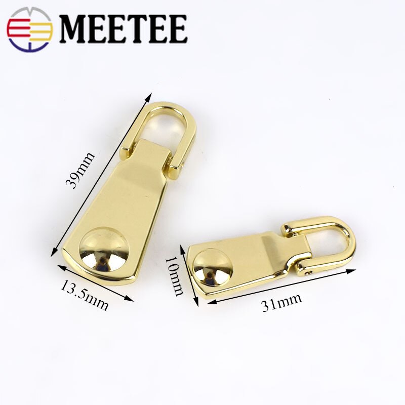 10pcs 3# 5# Metal Zipper Pullers Jacket Coat Zip Repair Kits Zipper Pull For Zipper Sliders DIY Sewing Crafts