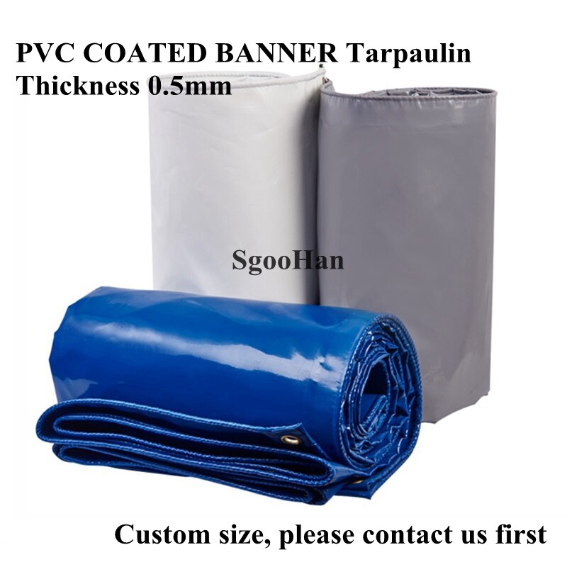 0.5mm 550g/m2 PVC enduit bannière bâche imperméable à la pluie tissu toile cirée imperméable camion auvent ombrage voile chien maison hangar couverture