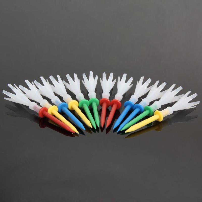 4 Yards Gonkux 12 Stks/set Gemengde Kleuren Plastic 2 3/4 Inch Golf Tees Polypropyleen Kussen Top Golf Tee Golf Accessoires
