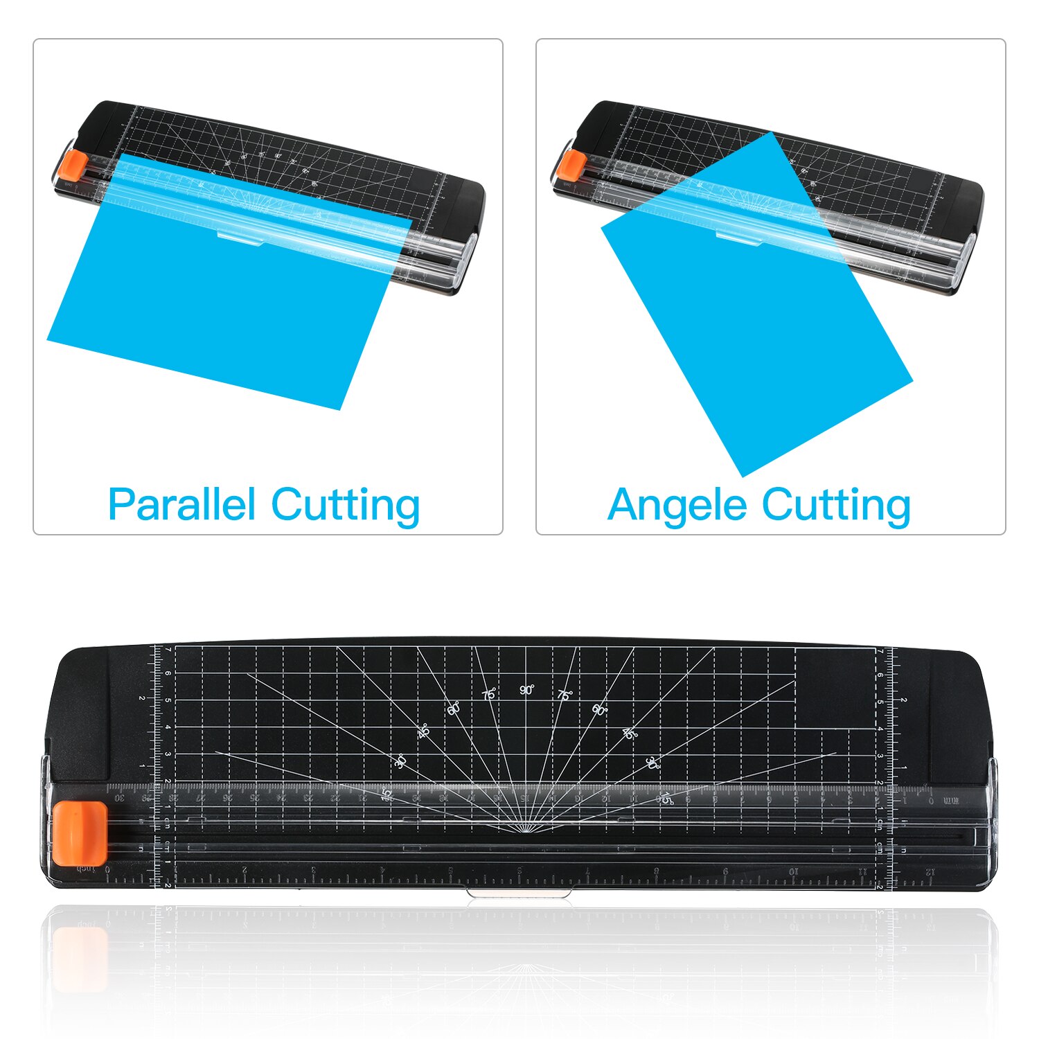 Aibecy A4 Size 12 Inch Trimmer Paper Cutter Cutting Width Portable Paper Cutting Machine for Craft Paper Photo Laminated Paper