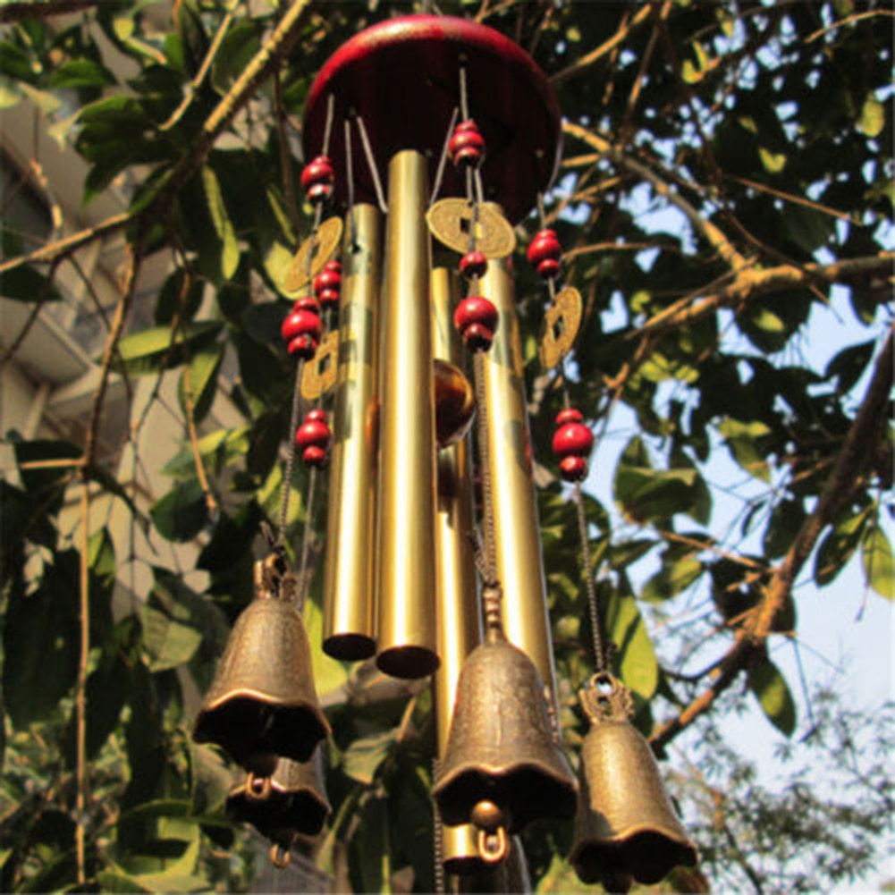 67cm Wohnzimmer Windspiele Garten Ich bin Freien 4 Röhren Glocken Rostschutz Kupfer Antike Windchime Für Haus Hof Hängen dekoration