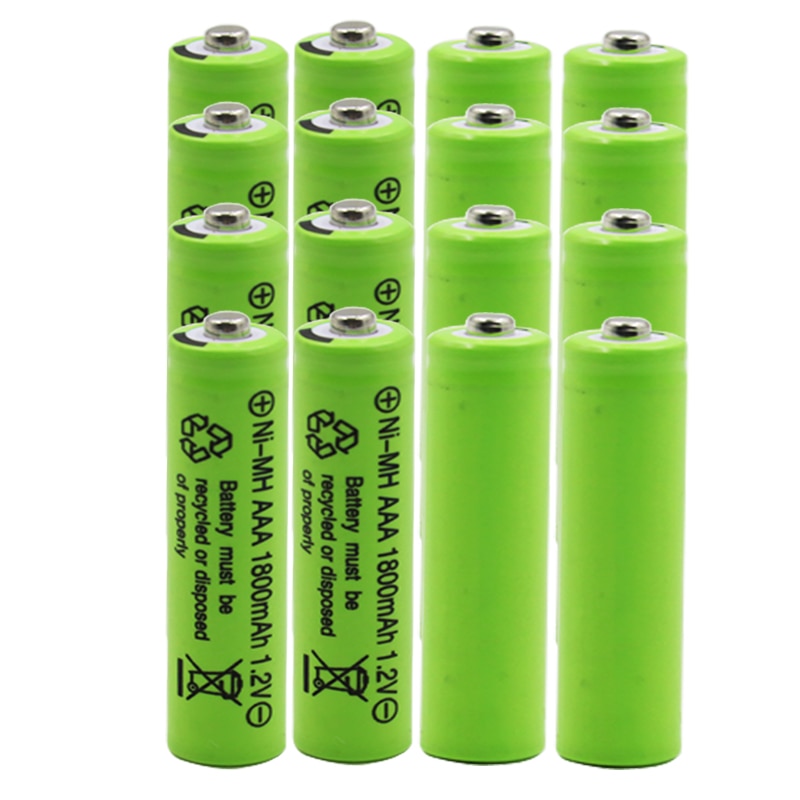4 ~ 20 pièces 100% d'origine AAA 1800 mAh 1.2 V batterie rechargeable AAA 1800 mAh Ni-MH rechargeable 1.2 V 2A batterie