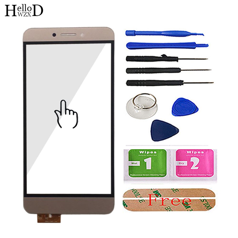 Digitalizador de Sensor de Cristal frontal de pantalla táctil para Letv le 1s X500 X501 X502, herramientas de digitalizador de Panel de Sensor de pantalla táctil: Gold With Tools