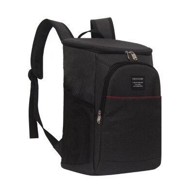 18L/33L Geïsoleerde Thermische Rugzak Verdikte Koeltas Cooling Lunchbox Beer Bag Rugzak Ijs Koeler Voor Picknick Camping: Black 18L