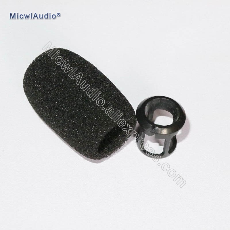 Black Sponge Snap-fit Form Windscreens For Shure MX418D/C MX412D/C WB98H/C BETA98H/C Instrument Gooseneck Microphone