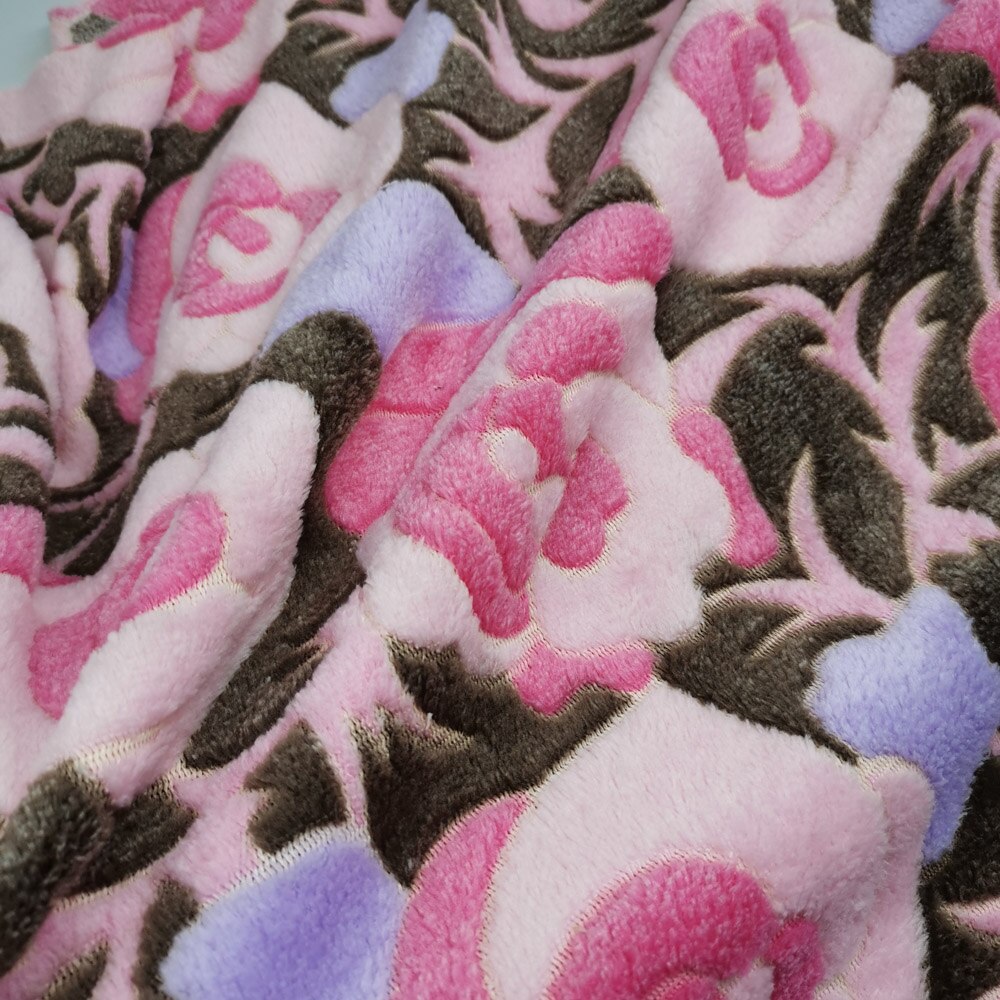 Fleeced flanell tyg dubbelsidig korall fleece mjuk varm baby plysch lakan tyg sammetsfilt tyg 160*50cm