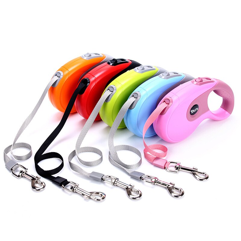 3M 5M 40KG Dogs Retractable Dog Leash Flexible Automatic Extending Walking Lead Rope Traction for Small Medium Dog 10 Colors