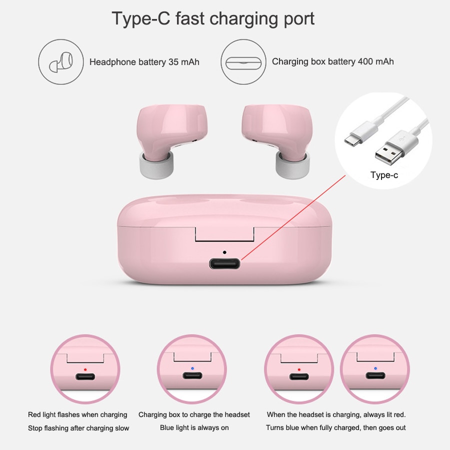 Macaron Tws 5.0 Bluetooth Draadloze Oortelefoon Touch Handsfree Stereo Draadloze Bluetooth Hoofdtelefoon Oordopjes Met Microfoon Opladen Doos