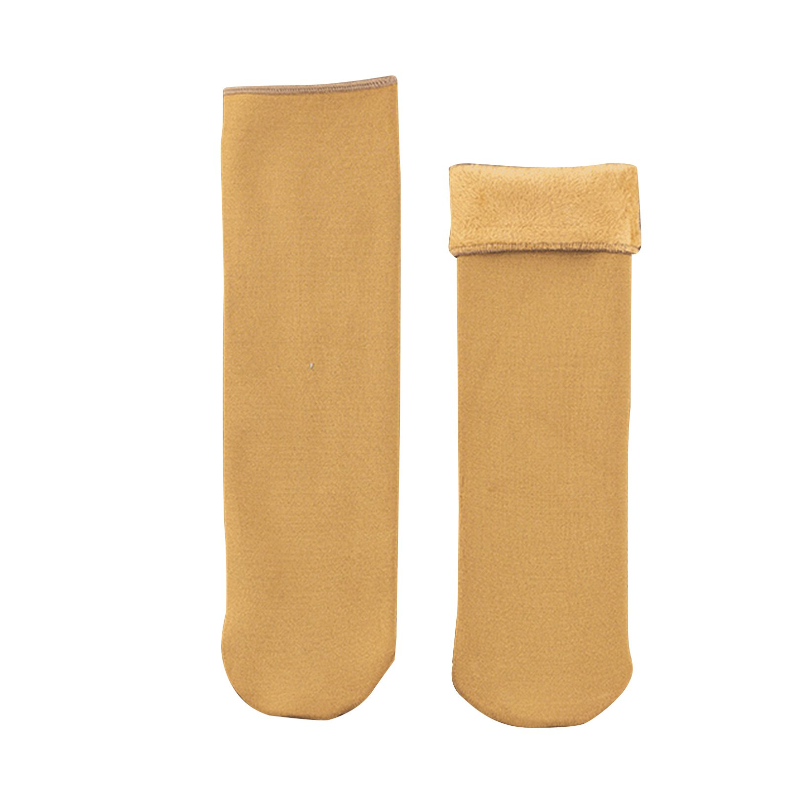 5 pares de calcetines de nieve de las señoras más los calcetines gruesos del tubo del terciopelo que engrosan el calcetín grueso forrado del forro polar WHShopping: Yellow