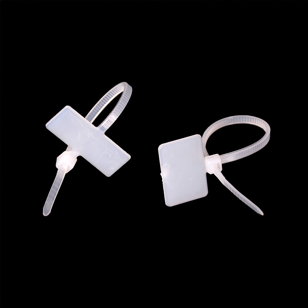 100Pcs/lot RJ45 RJ12 Releasable Nylon Cable Ties Wire Organiser Plastic Nylon Mark Tags Zip Ties Label Sticker Cable Zip Ties