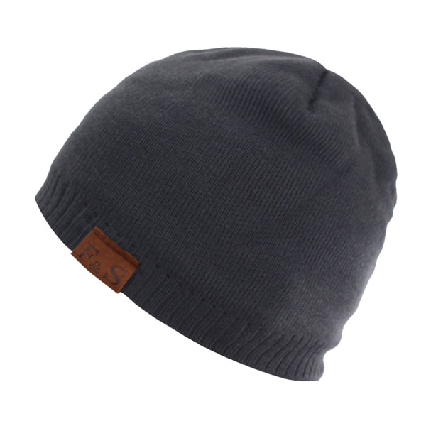 Märke skullies mössor herr stickad mössa vinter mössor för män dam keps vinter mössa gorro tjock varm huva herr vintermössa: Grå