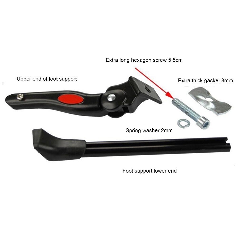 Adjustable Bike Kickstand Suitable 16-26inch Wheel Dia Bicycle MTB Road Bike Parking Rack Mountain Bike Support Side Kick Stand