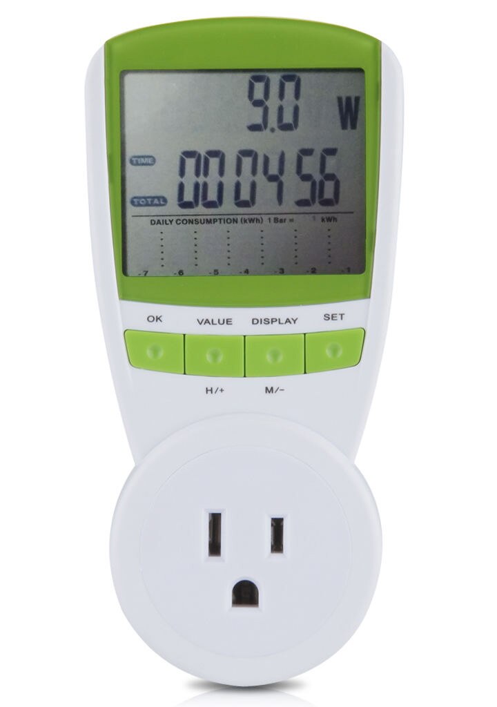 UK Plug Electric Energy Saving Power Meter UK Meter Power/ Volts/ Consumption Monitor Analyzer
