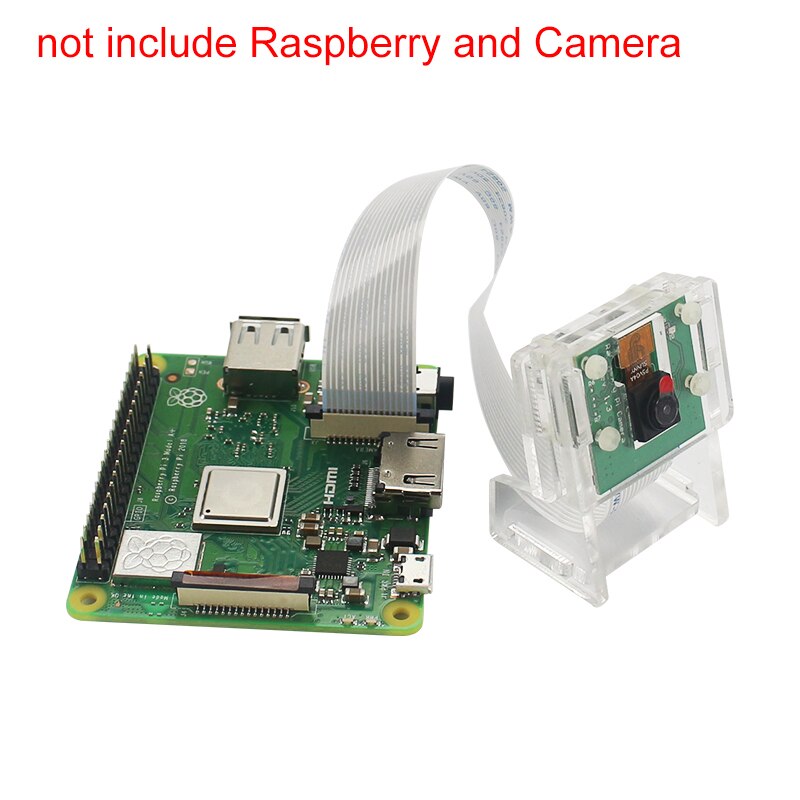 Raspberry pi 3 modelo b plus caso da câmera suporte de acrílico transparente para ov5647 raspberry pi oficial v2 câmera