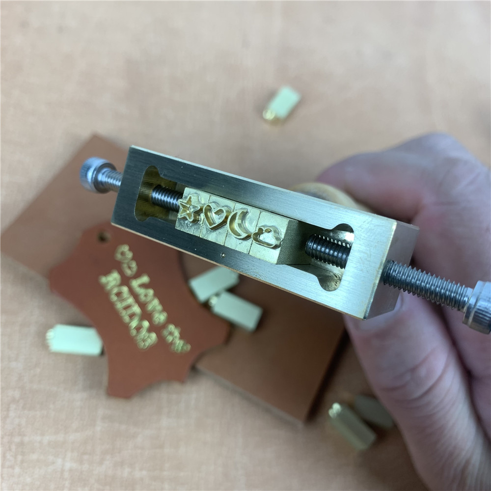 RCIDOS-Herramientas de estampado de letras de latón, martillo Manual para estampar en frío