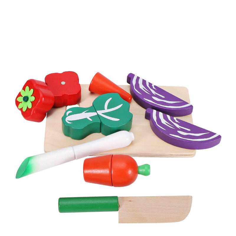 Montessori coupe Fruits et légumes jouets en bois classique jeu Simulation cuisine série jouets cuisine jouets éducation précoce: 10