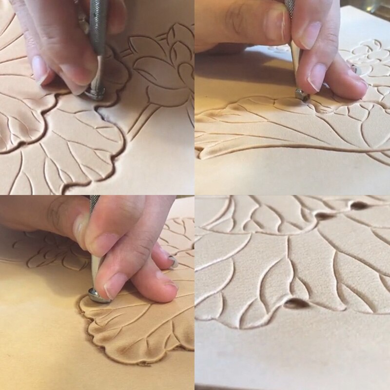 QJH skóra rzeźba ręczne narzędzia rymarskie grawerowanie zestaw rzemieślniczy skóra drukowanie narzędzia kaletnicze 1 zestaw (20 sztuk)