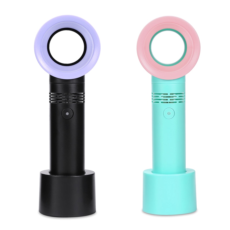 Mini elektrische ventilator, bladloze ventilator, draagbare draadloze usb-handheld-oplaadventilator, desktop minikoeler, kleine ventilator zonder blad