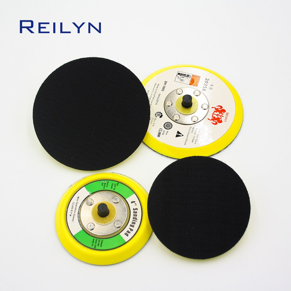 Pneumatic Sander backing pad Air Polisher holder sanding polishing disc hook-loop back plate 1234567inch