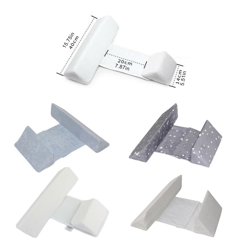 Bébé côté sommeil oreiller soutien cale réglable infantile Anti-rouleau coussin Triangle positionnement bébé oreiller