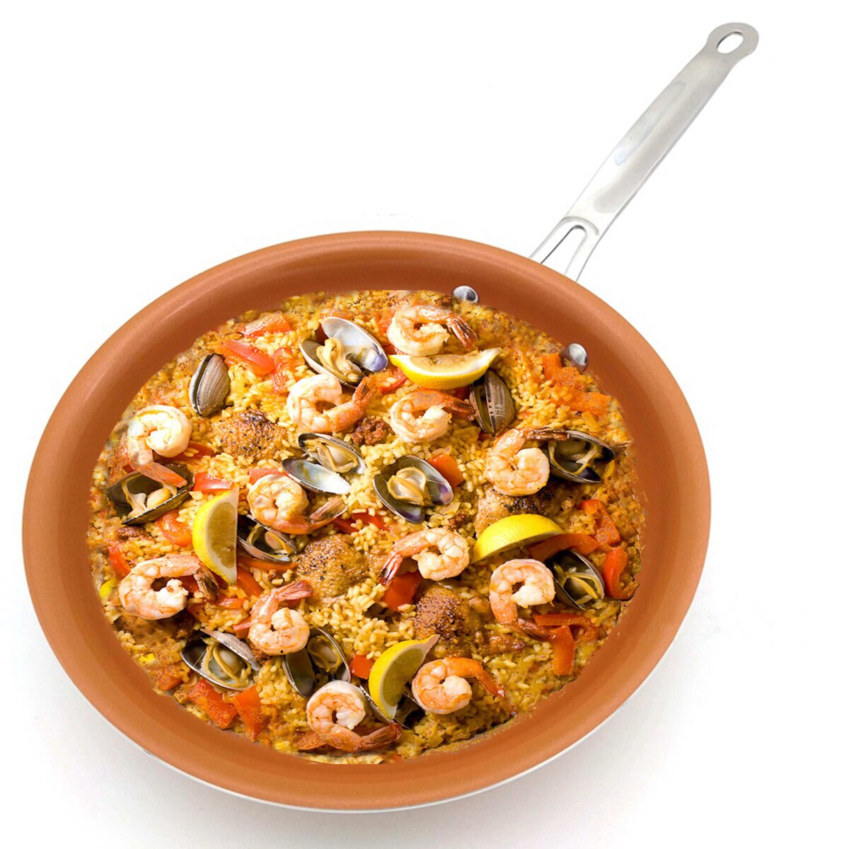 8/10 Inch Non Stick Copper Frying Pan Universal For Gas & Induction Cooker