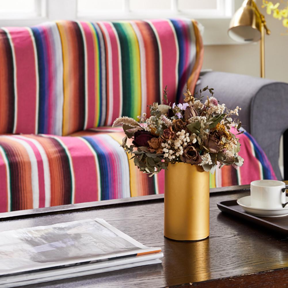 Ethnic Style Beach Blanket Cotton Mexican Indian Handmade Rainbow Blanket Home Tapestry Beach Picnic Mat Blanket Home Textile