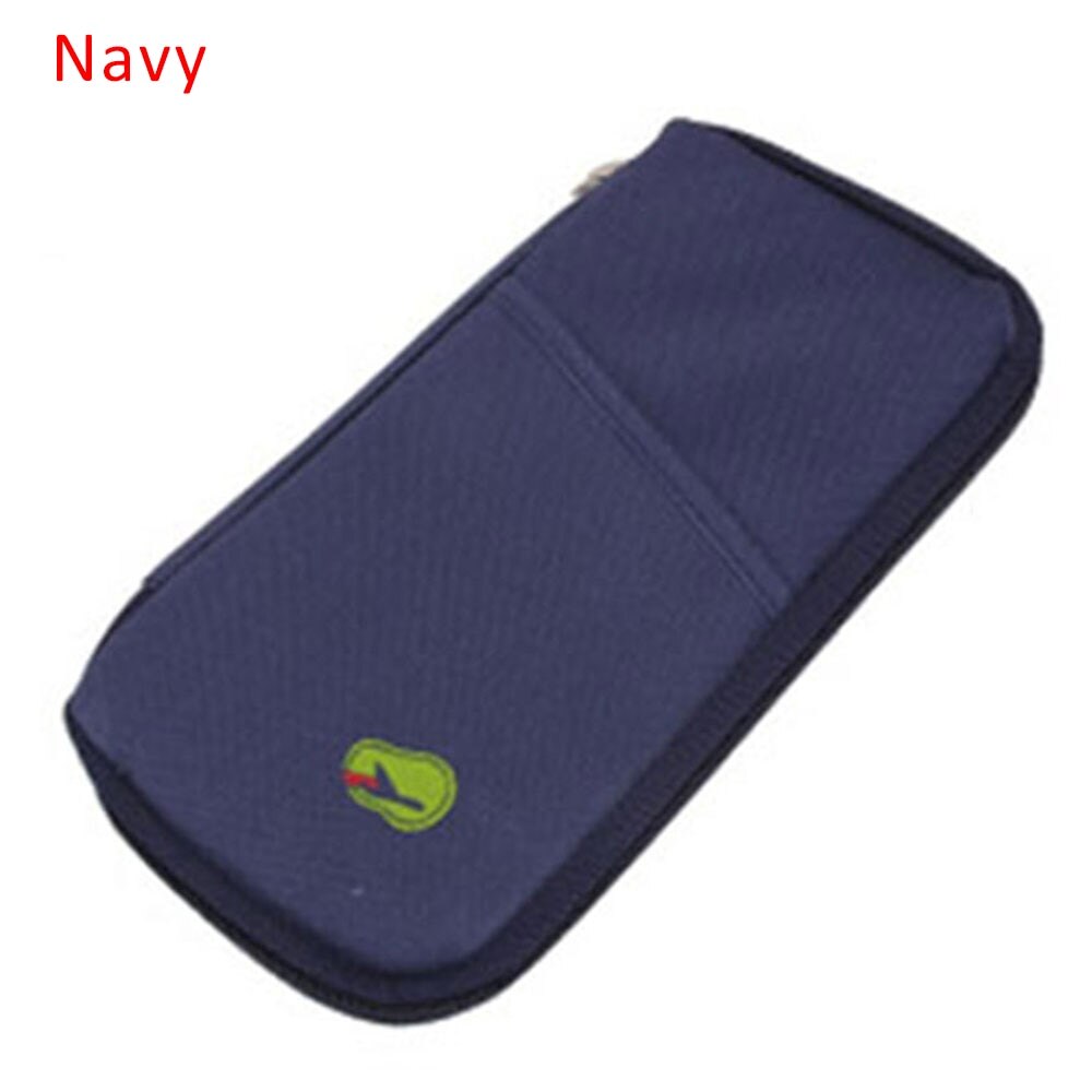 Travel Journey Document Organizer Wallet Passport ID Card Holder Ticket Credit Card Bag Case Purse: navy