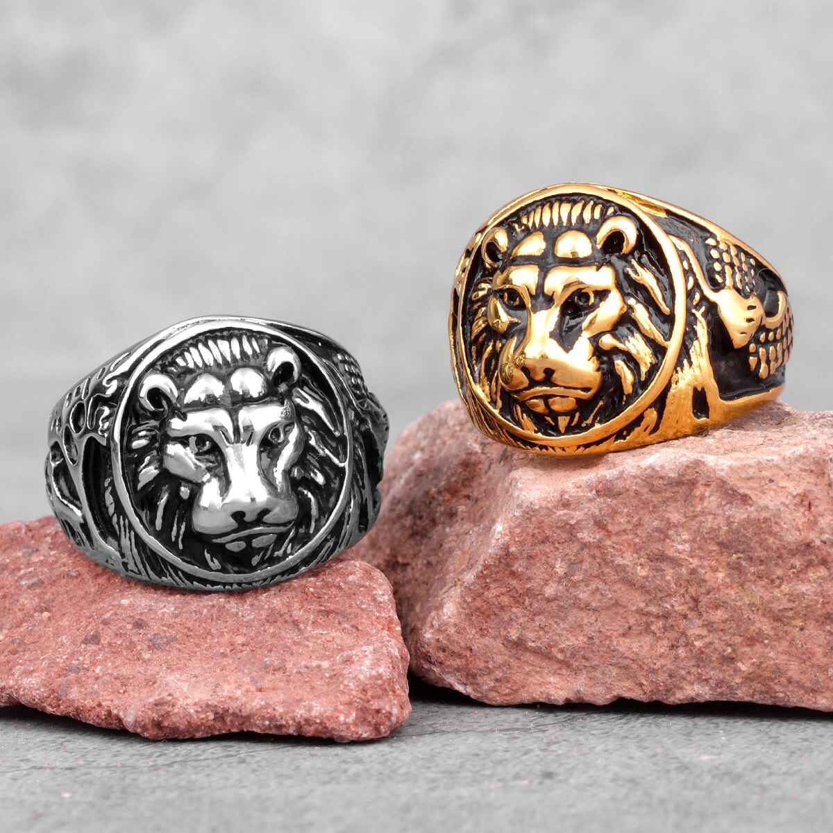 Anillos dominantes de tigre Animal para hombre, joyería Punk Hip Hop con personalidad para novio, joyería de acero inoxidable para hombre, al por mayor