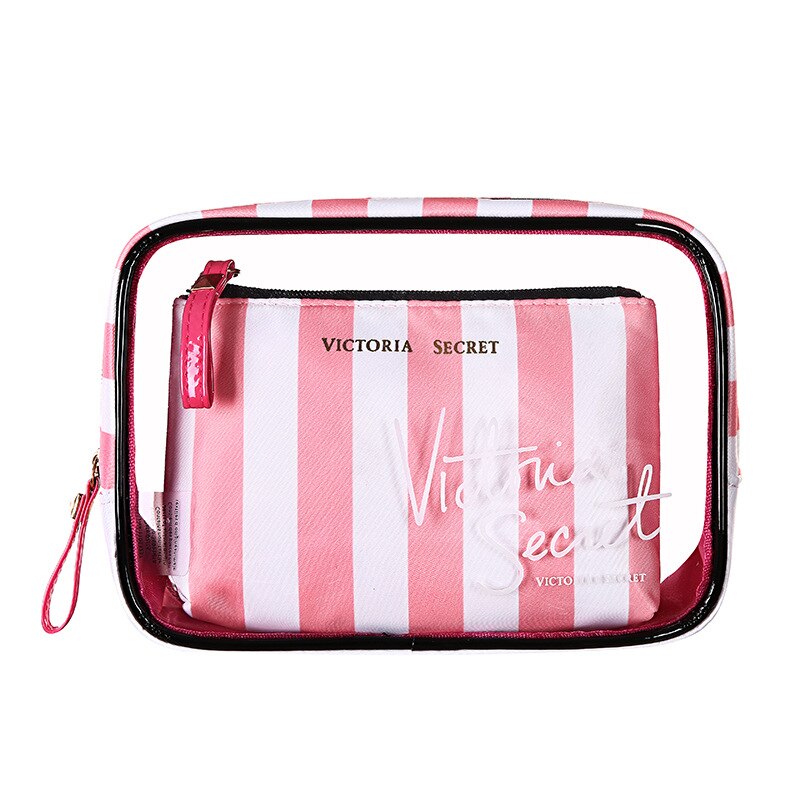 PVC Transparent Brand Cosmetic Bag Travel Toiletry Bag Set Make-up Organizer Pouch Makeup Case Beautician Vanity Necessaire Trip: 1