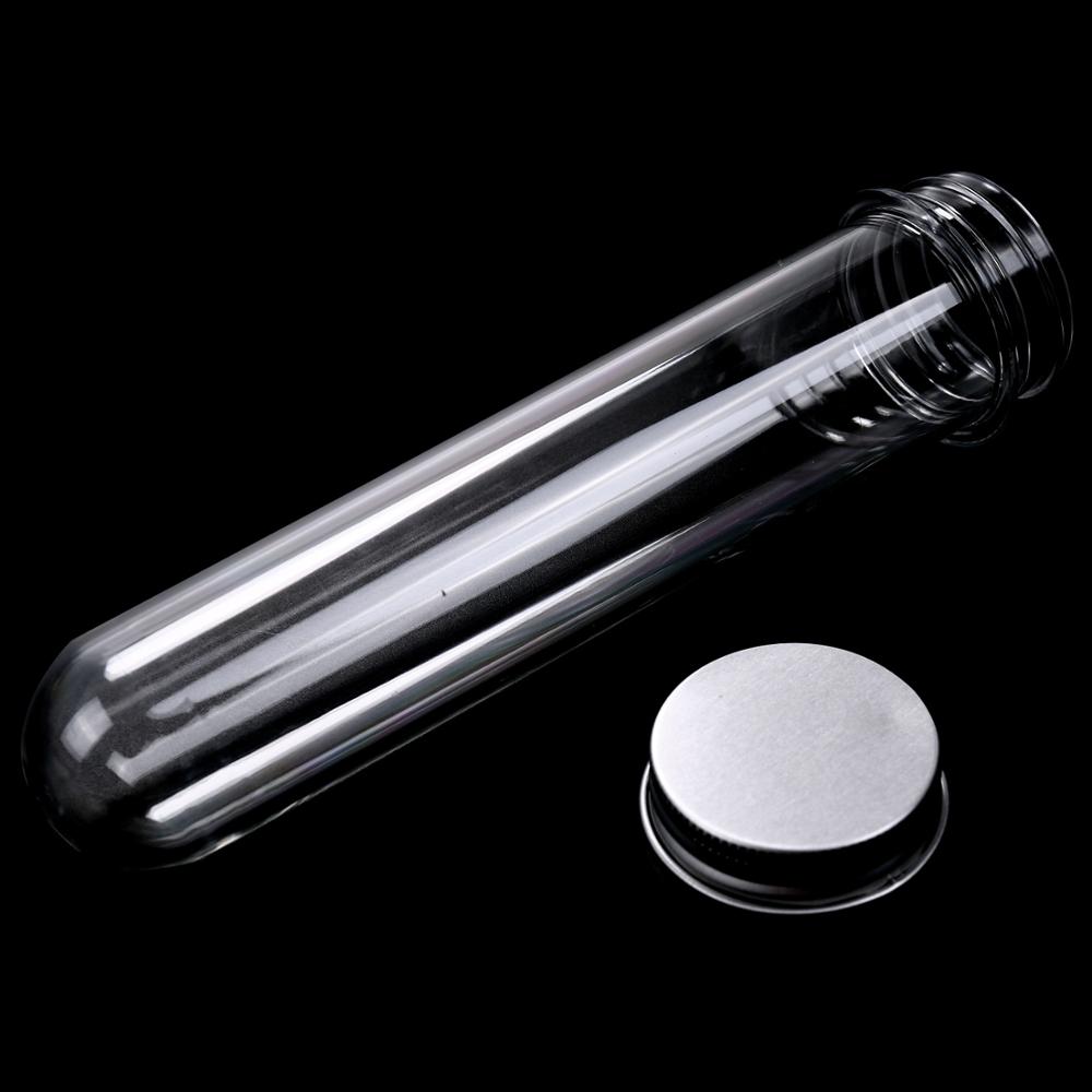 100Ml Plastic Test Tubes (25Pcs) With Cleaning Brush Transparent Storage Tubes With Lid - Bead Storage Tubes - Plastic Tube For