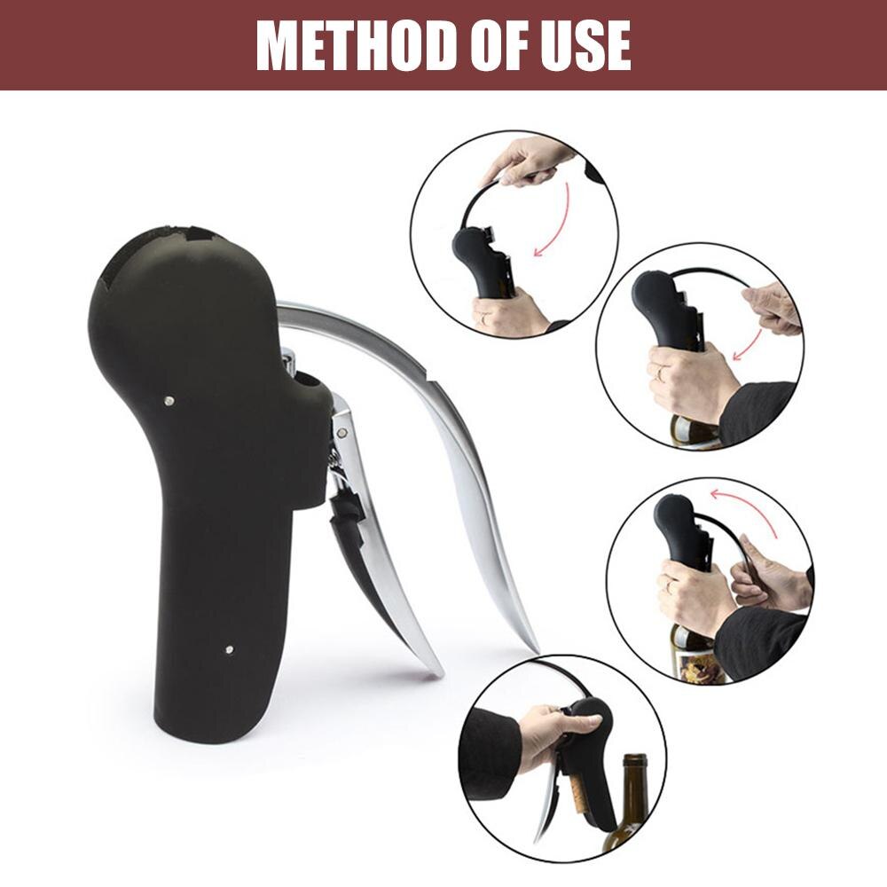 Mintiml Vertical Lever Corkscrew Bottle Openers Foil Cutter Wine Tool Set Cork Drill Lifter Kit Wine Opener Bar Lever Corkscrew