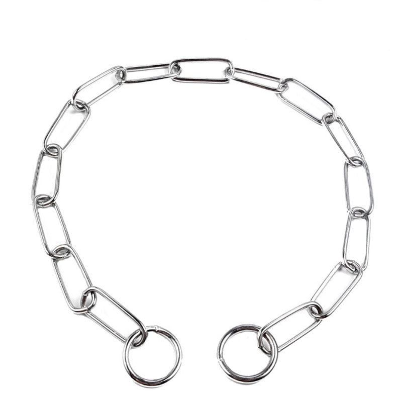 Ring shape dog collar chain Stainless steel pet Collars welding Bite resistance Medium and large dogs collar Metal dog necklace