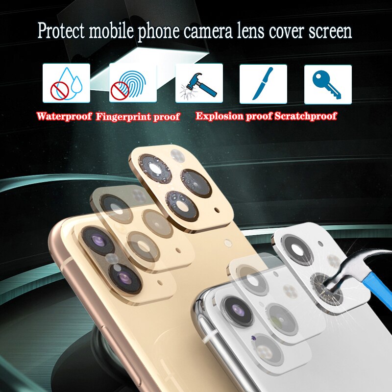 Orsda Metal Camera Lens Seconds Change for iPhone 11 Pro Lenses Ring Cover Sticker For iPhone X XS MAX Rear lente para celular