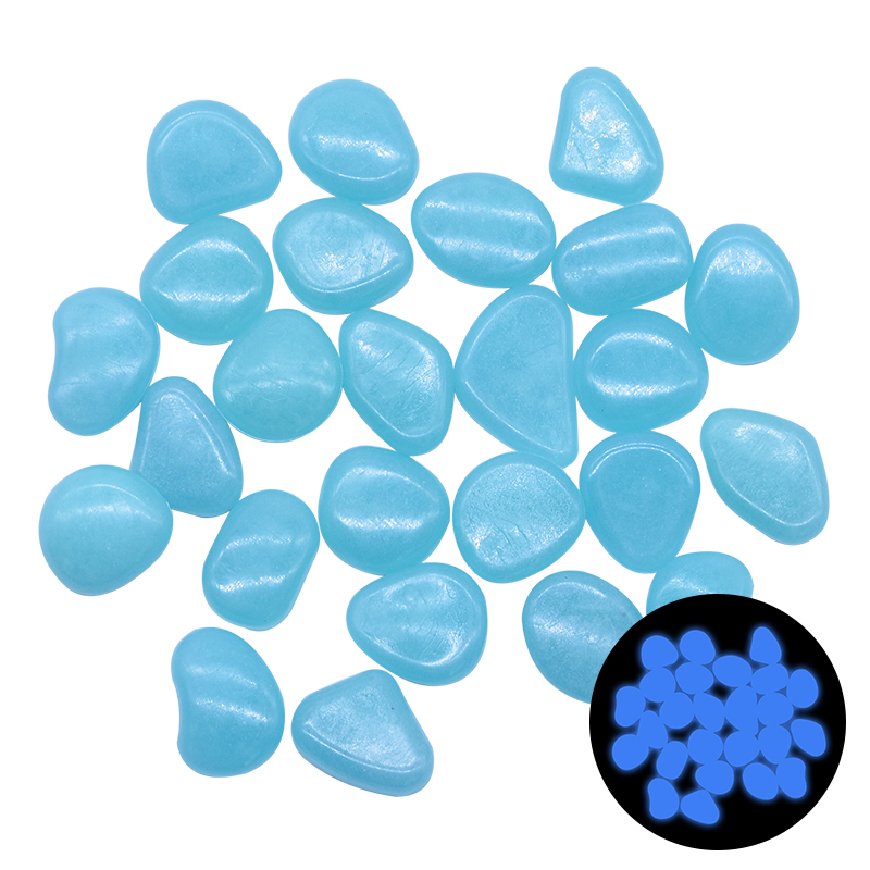 Pierres fluorescentes qui brillent dans le noir, 25 pièces, cailloux lumineux, pour le jardinage de la maison, la piscine, le Bar, la décoration d'aquarium: B06