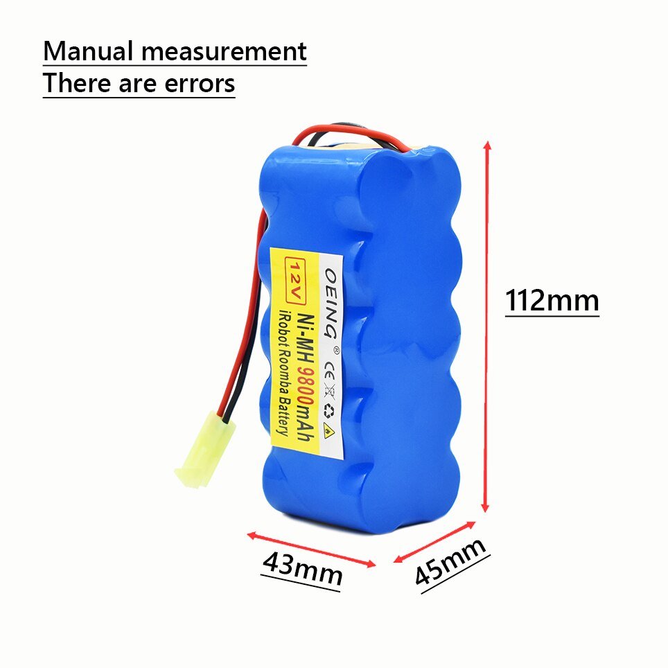 Batería de mAh SC para Rowenta, paquete de 12V, RH5488, RH846301, RH846901, aspiradora de RS-Rh5205, barredora de robótica, 9800