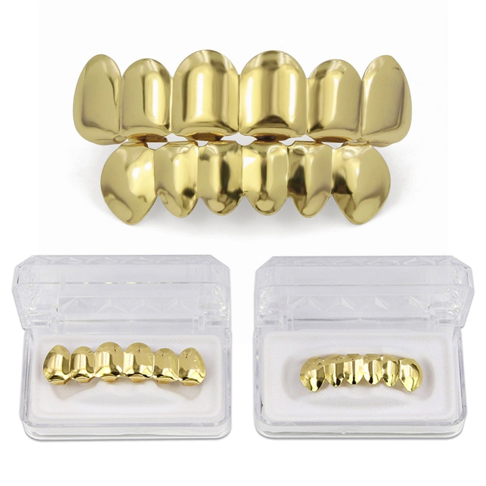 Bonnets de Grillz en silicone pour les dents de Couple, style HIP HOP, crocs de Vampire en haut et en bas