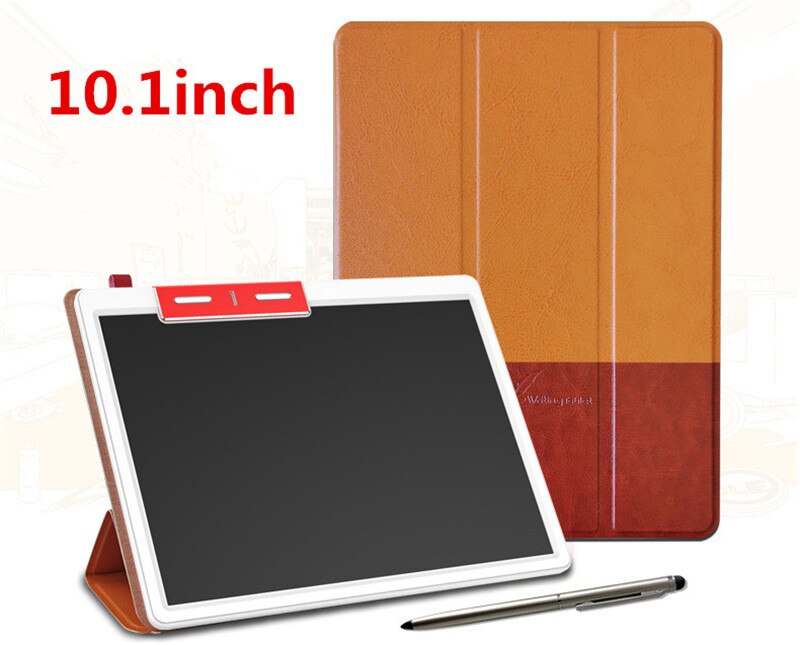 10.1 Inch LCD Writing Tablet Smart Business Electronic Small Blackboard Drawing Board with Protective Case: Brown