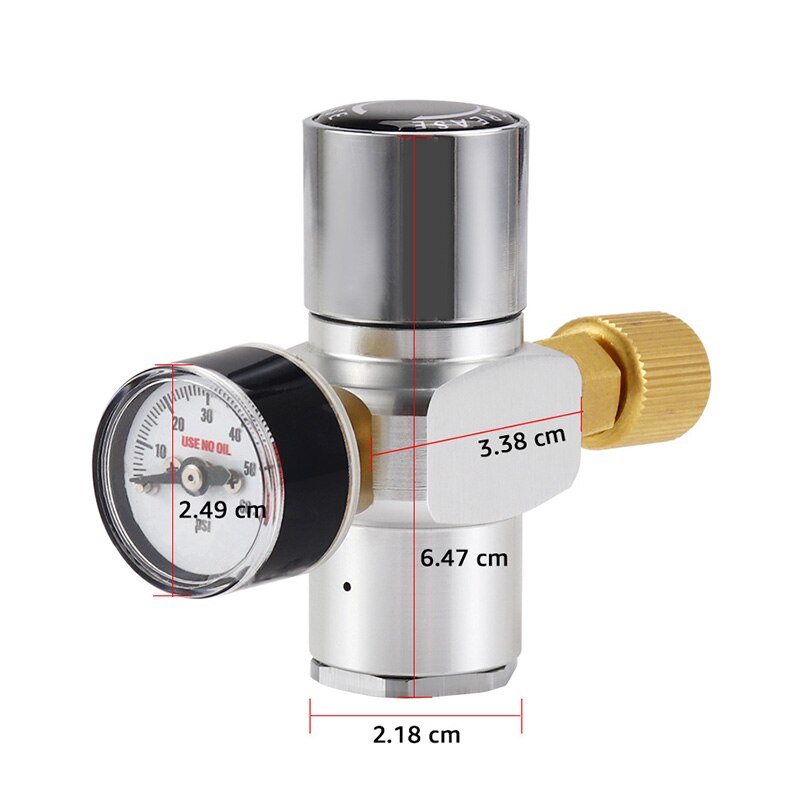 0-60PSI Co2 Regulator, Biervat Co2 Lader, Mini Co2 Dispenser Met Gauge Voor Homebrewing Bier, Koffie, soda, Kombucha