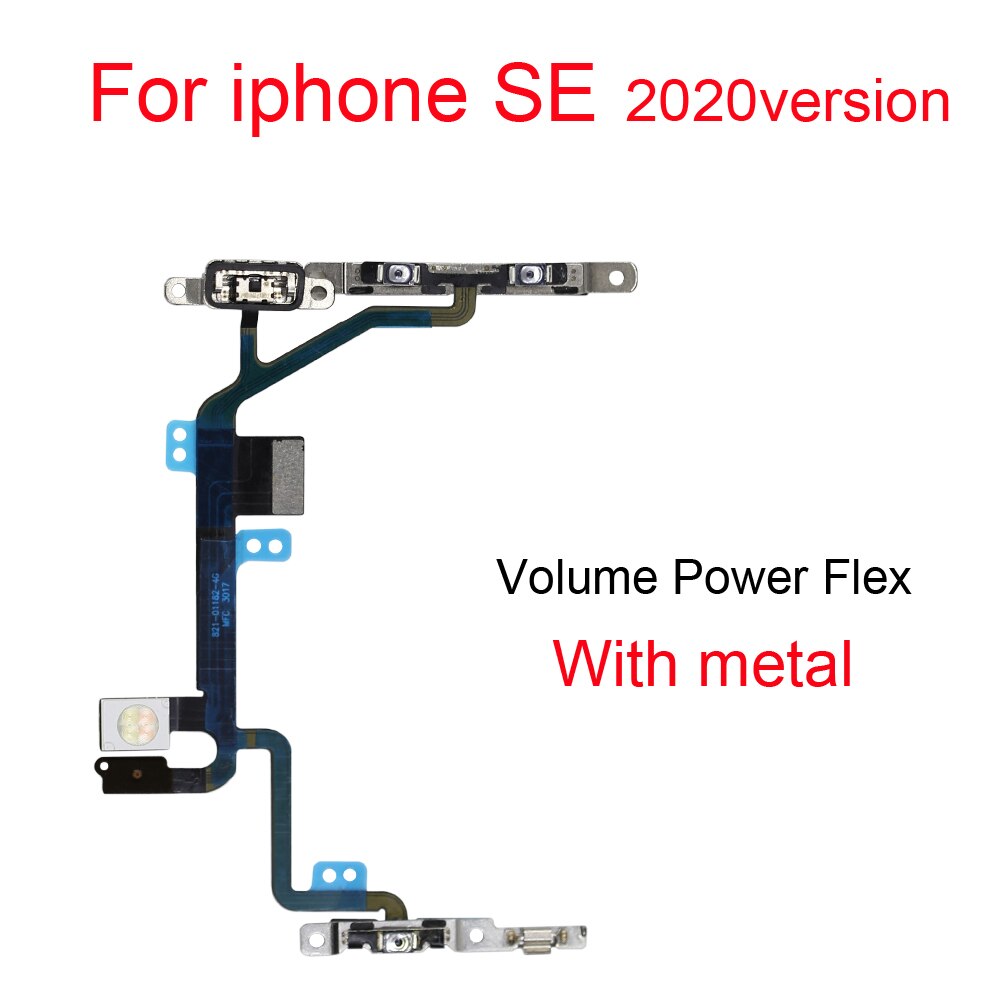 Power-knap on off flex kabel til iphone 5 5s se mute volume switch stik bånddele: Se 2020 med metal