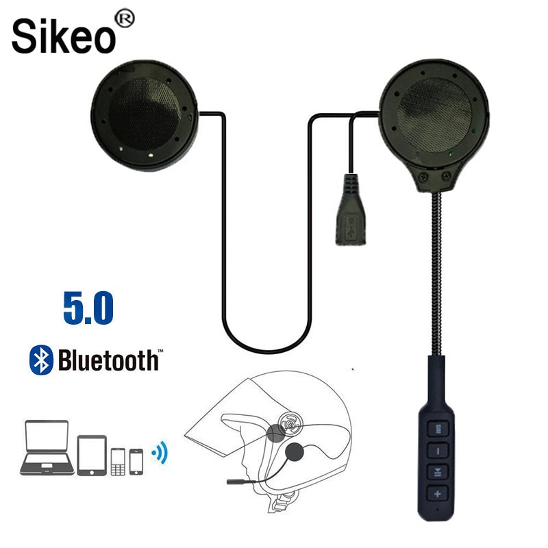 Wireless Bluetooth 5.0 Motorcycle Helmet Headset Stereo Speaker Headphone Motorcycle Helmet Headphones MP3 Speaker