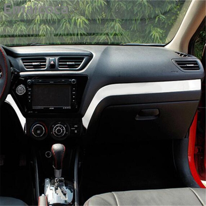 Juego de 2 unidades de decoración para el coche, guantera con decoración, funda adhesiva para Kia K2 Rio , accesorios para el coche,