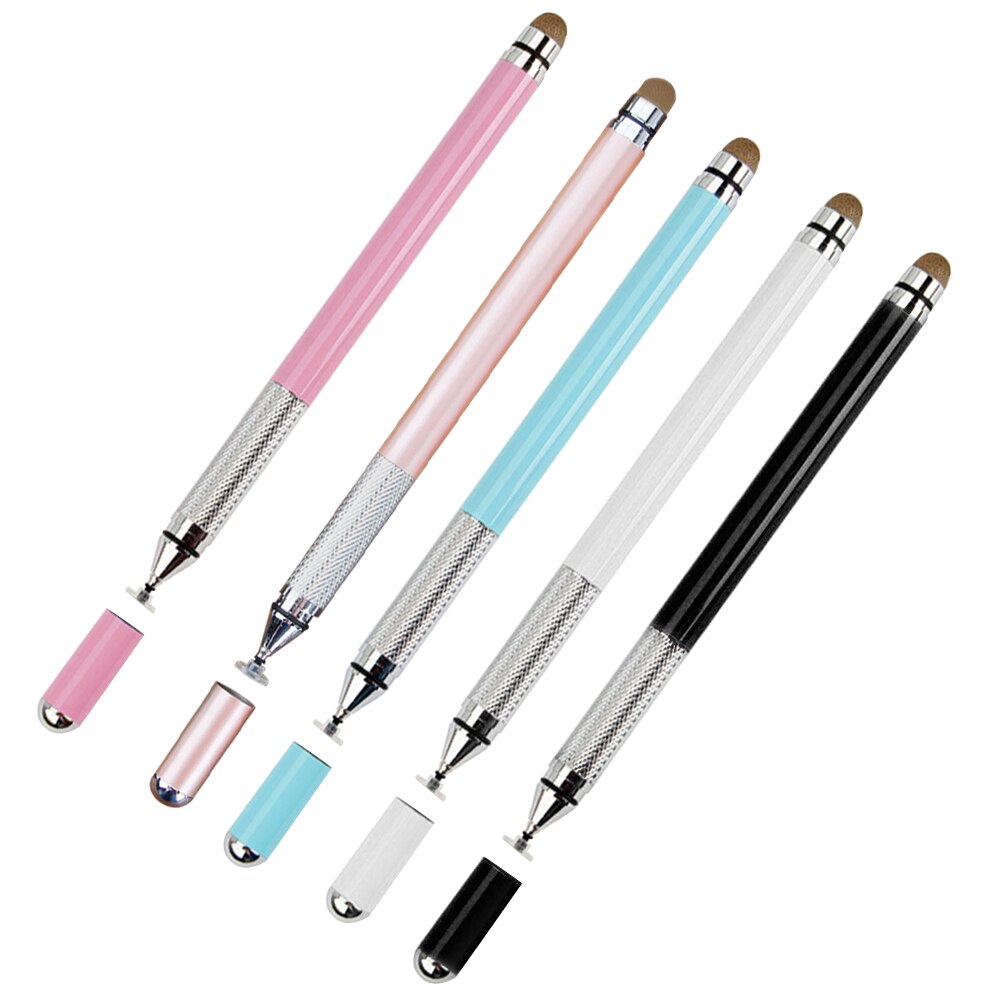 Drawing Office Smooth Touch Screen Universal Portable Multipurpose Writing 2 In 1 Metal Capacitive Stylus Pen Suction Cup