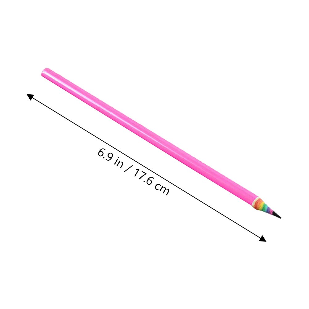 12pcs Rainbow Paper Pencils Pre-sharpened School Rainbow Paper Pencils for Kids