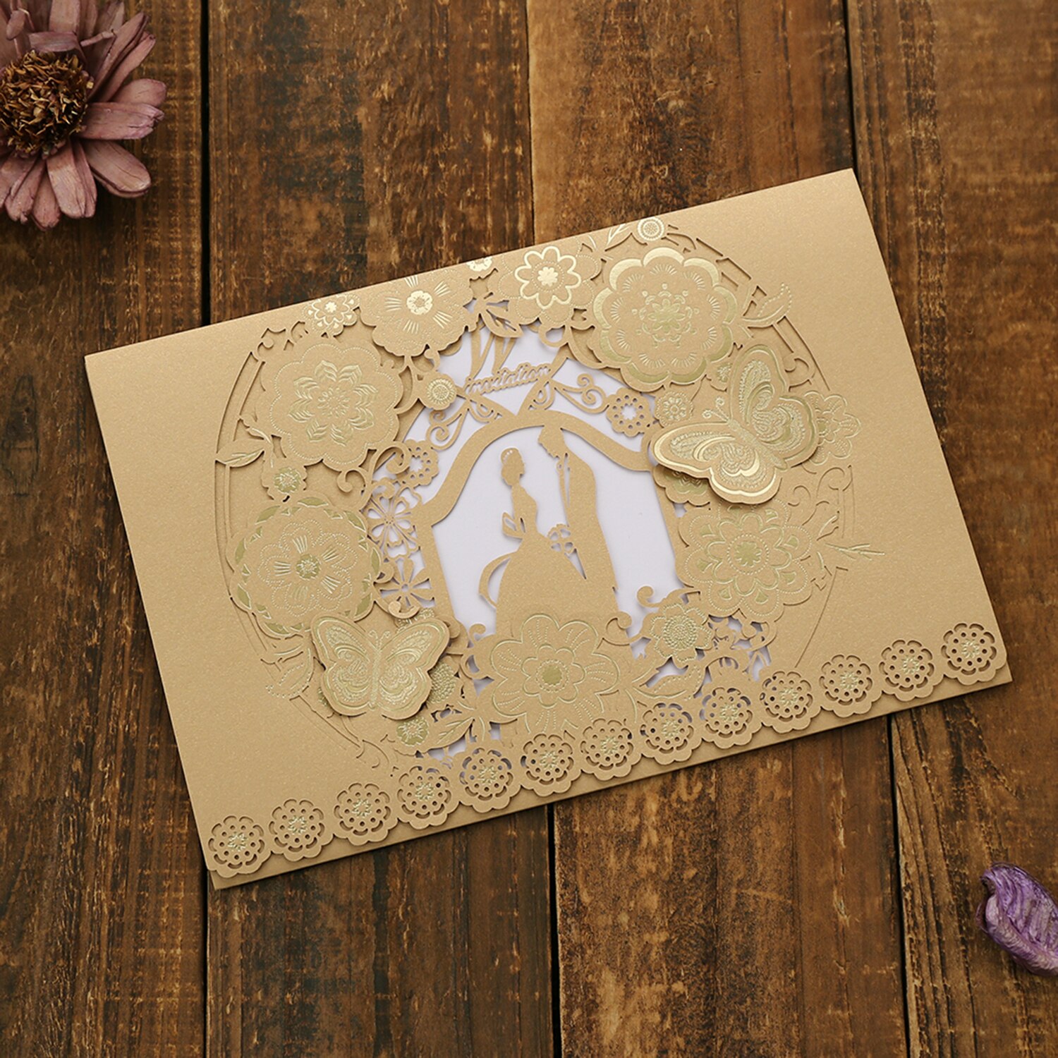 10pcs Wedding Invitations Card Hollow Bride and Groom Invitation Cards Greeting Cards Invitation Holders for Wedding Anniversary