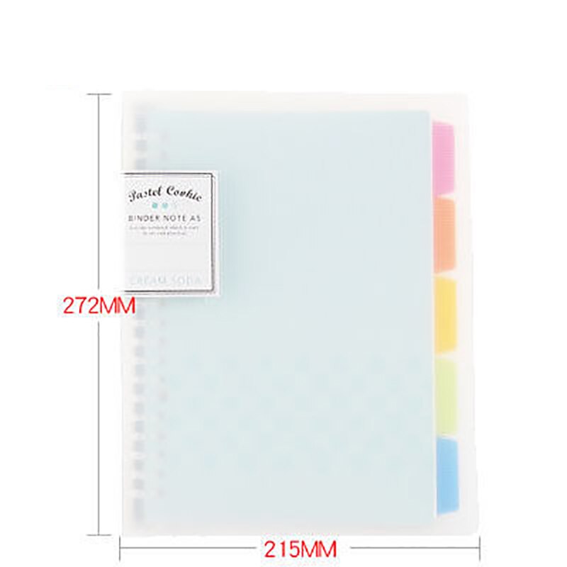Loose Leaf Inner Core Macaron Note Boo Office School Supplies Ring Binder A5 B5 Notebook Diary Plan Binder: B5 blue RUCP11B