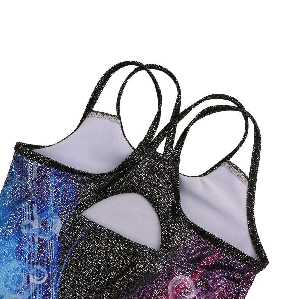 BAOHULU 3-12Y Kids Girls Leotards for Gymnastics Bright Color Strips Ballet Dance Bodysuits Tank Teens Athletes Skating Leotard