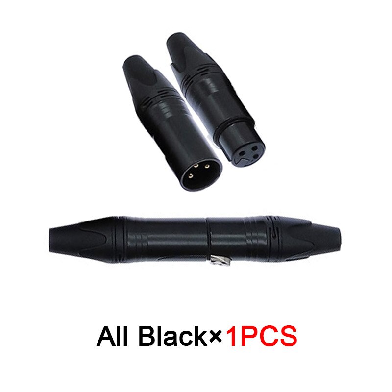 Xlr stecker Audio- stecker mikrofon stecker 3Stift lautsprecher stecker männlich &Ampere; weibliche farbe mic stecker: alle Schwarz / Buchseneinsatz