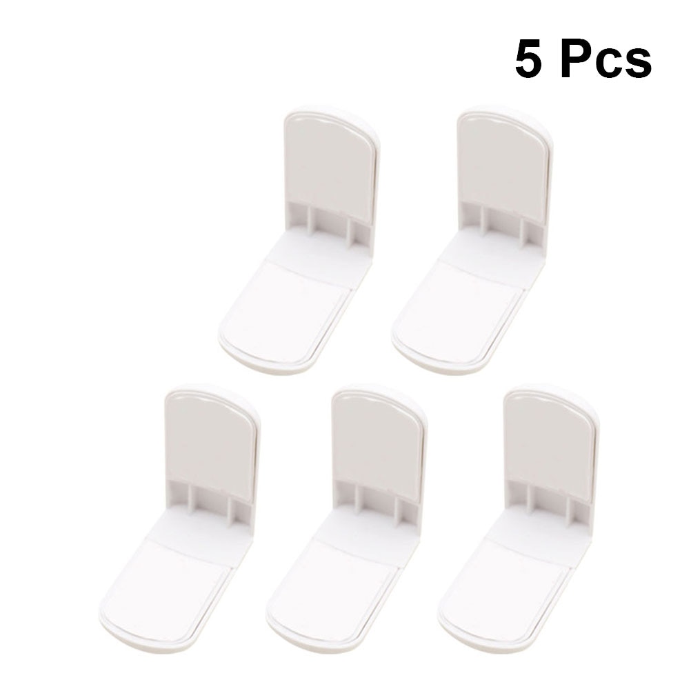 5pcs Baby Safety Lock Plastic Right Angle Shaped Sticky Lock Latches For Drawer Cabinet Cupboard Refrigerator Door Lock For Kids
