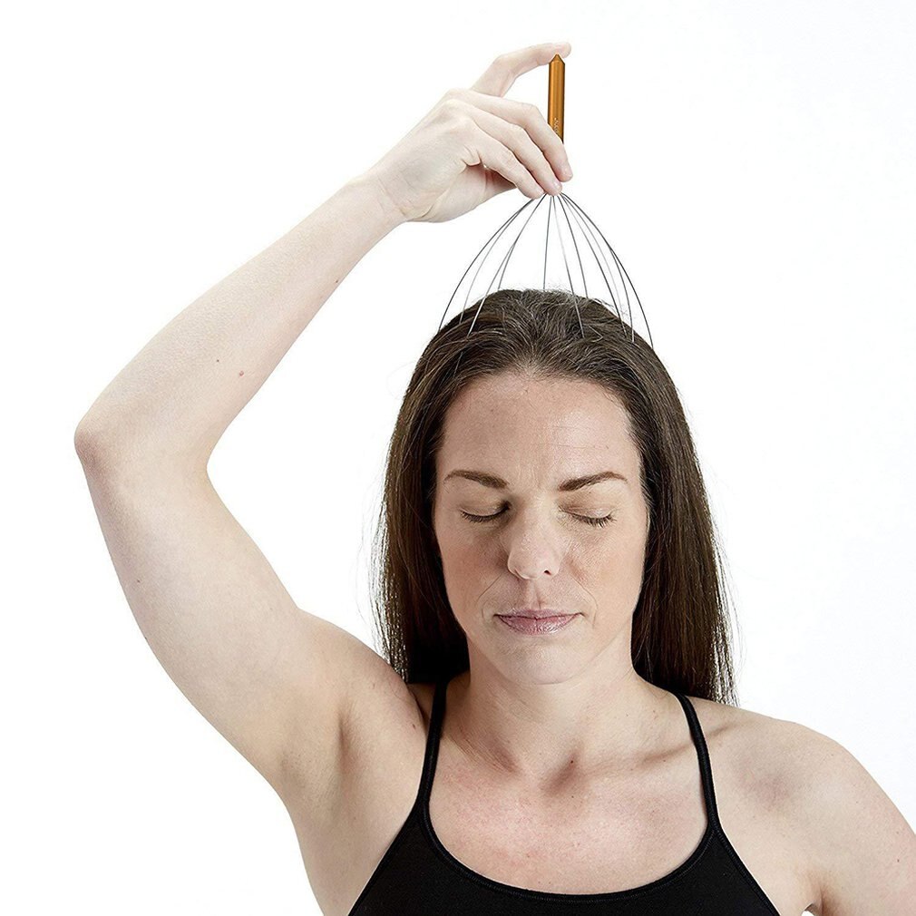 Gancho de masaje para la cabeza, gancho de masaje para el cuero cabelludo, gancho de masaje relajante para el cabello, calmante para el cerebro, novedad de